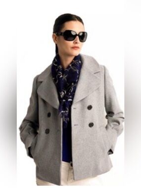 Banana Republic Gray Swing Pea Coat